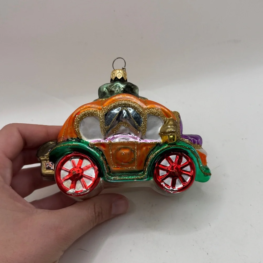 Vtg Polonaise Kurt Adler Cinderella Set 3 Glass Ornaments Christmas Collectible
